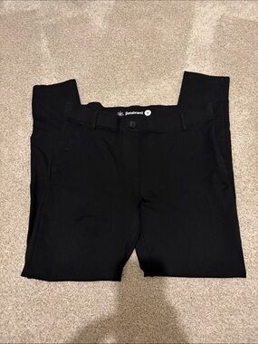 Betabrand Women’s dress yoga straight leg pants, Medium Black